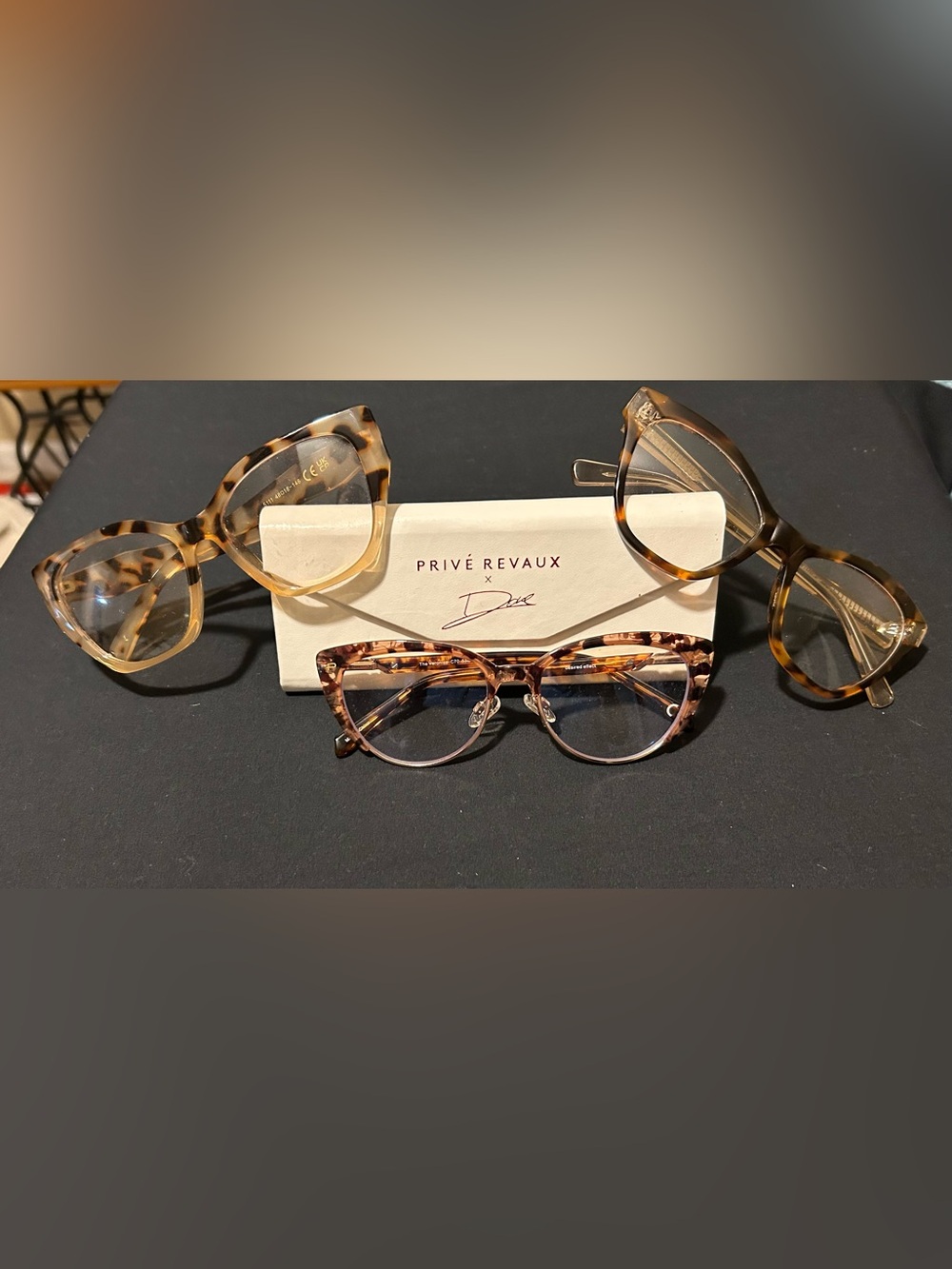 Privé Revaux Women's Tortoiseshell Blue Light Glasses & 2 additional non branded